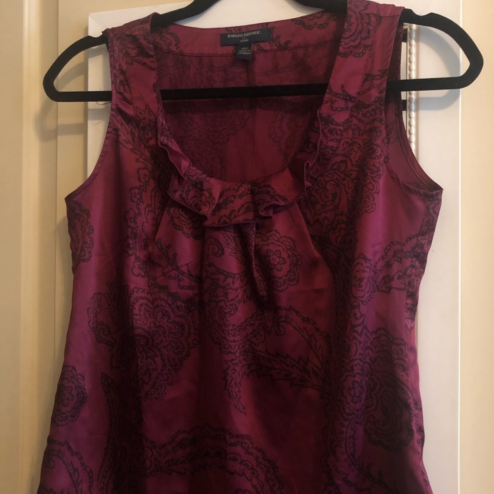 Silk burgundy work blouse